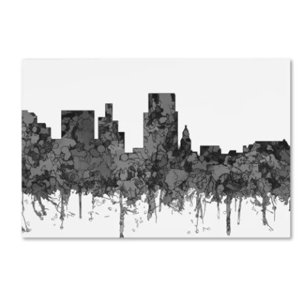 Marlene Watson 'Boise Idaho Skyline BW' Canvas Art, 22x32, Trademark Fine Art, Mfr#: MW00582-C2232GG